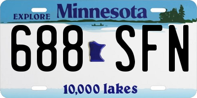 MN license plate 688SFN
