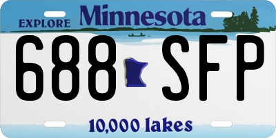 MN license plate 688SFP