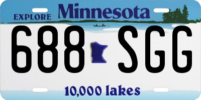 MN license plate 688SGG
