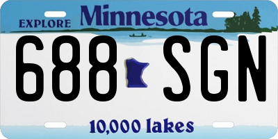 MN license plate 688SGN