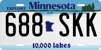 MN license plate 688SKK