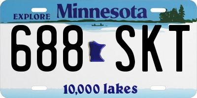 MN license plate 688SKT