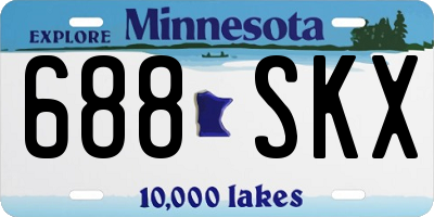 MN license plate 688SKX
