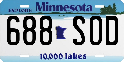 MN license plate 688SOD
