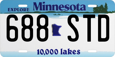MN license plate 688STD