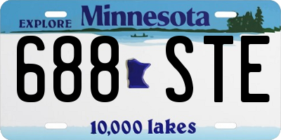 MN license plate 688STE