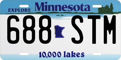 MN license plate 688STM