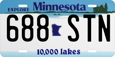 MN license plate 688STN