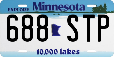 MN license plate 688STP