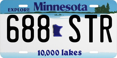 MN license plate 688STR