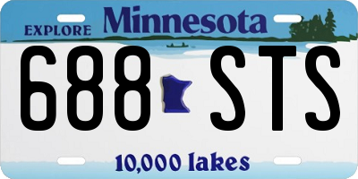 MN license plate 688STS