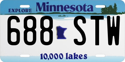 MN license plate 688STW