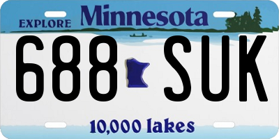 MN license plate 688SUK