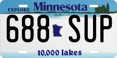 MN license plate 688SUP