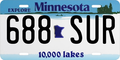 MN license plate 688SUR