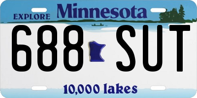 MN license plate 688SUT