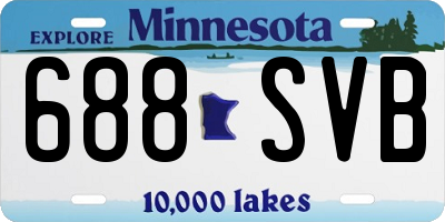MN license plate 688SVB