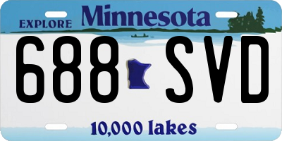 MN license plate 688SVD
