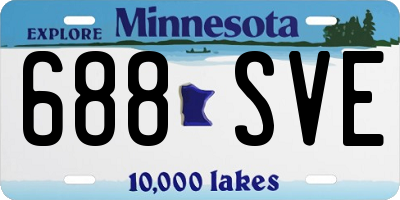 MN license plate 688SVE