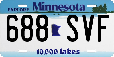 MN license plate 688SVF