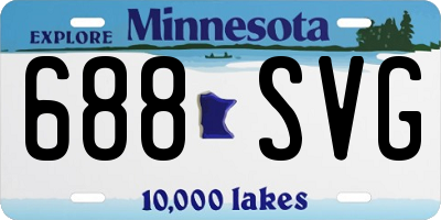 MN license plate 688SVG