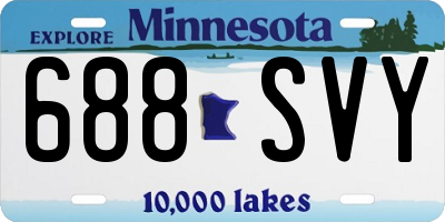 MN license plate 688SVY