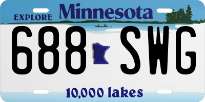 MN license plate 688SWG