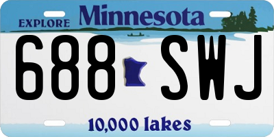 MN license plate 688SWJ