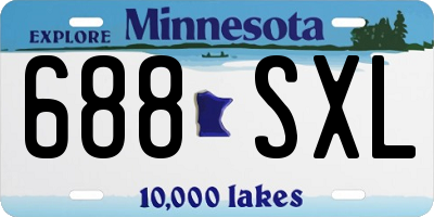 MN license plate 688SXL
