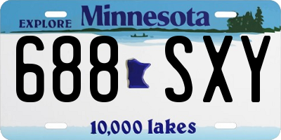 MN license plate 688SXY