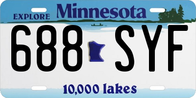MN license plate 688SYF