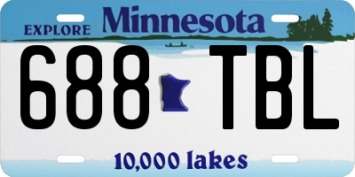 MN license plate 688TBL