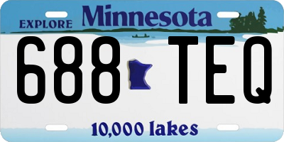 MN license plate 688TEQ