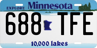 MN license plate 688TFE