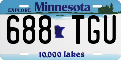MN license plate 688TGU