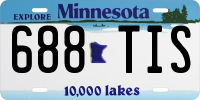 MN license plate 688TIS