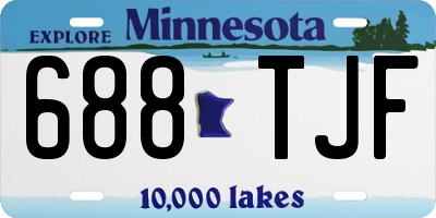 MN license plate 688TJF