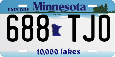 MN license plate 688TJO