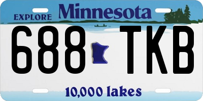 MN license plate 688TKB