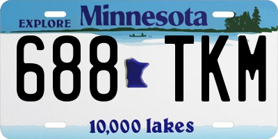 MN license plate 688TKM