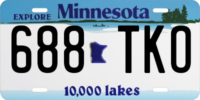 MN license plate 688TKO