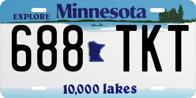 MN license plate 688TKT