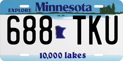 MN license plate 688TKU