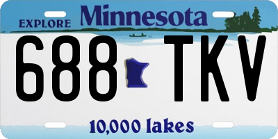 MN license plate 688TKV