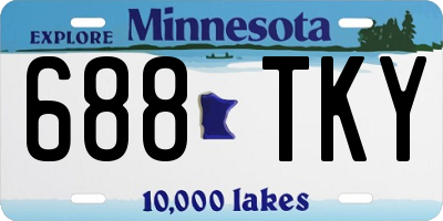 MN license plate 688TKY