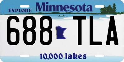MN license plate 688TLA