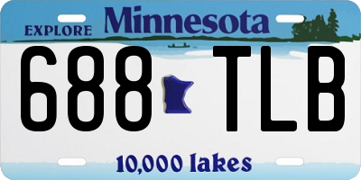 MN license plate 688TLB
