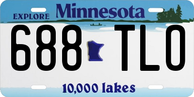 MN license plate 688TLO