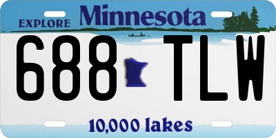 MN license plate 688TLW