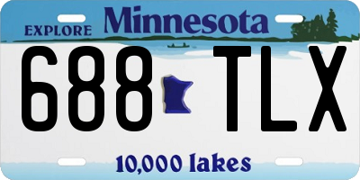MN license plate 688TLX